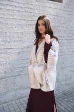 Κάπα Με Γούνα Και Suede Λεπτομέρειες Διπλής Όψης “Sahara”