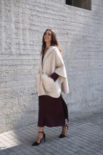 Κάπα Με Γούνα Και Suede Λεπτομέρειες Διπλής Όψης “Sahara”