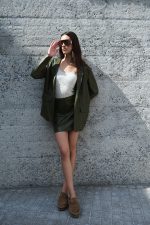 Σακάκι Δερματίνη Λαδί “Verde”