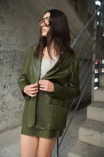 Σακάκι Δερματίνη Λαδί “Verde”