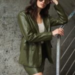 Σακάκι Δερματίνη Λαδί “Verde”