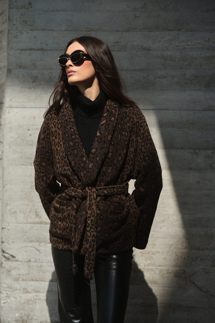 Χακί Bomber με Καφέ Κοτλέ Γιακά “Sloane” (Copy)