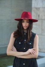 Καπέλο Fedora Μπορντό “Amara”