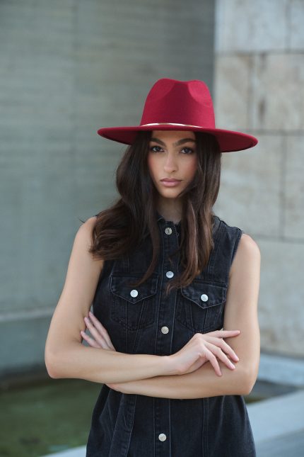 Καπέλο Fedora Μπορντό “Amara”