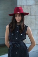Καπέλο Fedora Μπορντό “Amara”