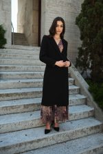 Μαύρο Μάλλινο Παλτό με Σατέν Φόδρα “Claudia”