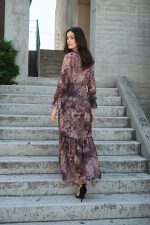 Φόρεμα Maxi Εμπριμέ Μουσελίνα “Iris”