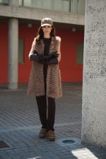 Γιλέκο Faux Fur Καφέ Ζεβρέ “Mocha Soul”