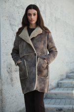 Σουέτ Παλτό με Εσωτερική Γούνα Προβατάκι “Aspen”