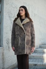Σουέτ Παλτό με Εσωτερική Γούνα Προβατάκι “Aspen”