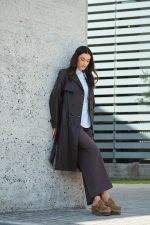 Καμπαρντίνα Δερματίνη Καφέ “Selene”
