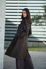 Καμπαρντίνα Δερματίνη Καφέ “Selene”