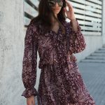 Μίνι Φόρεμα Μπορντό με Paisley Print “Adele”