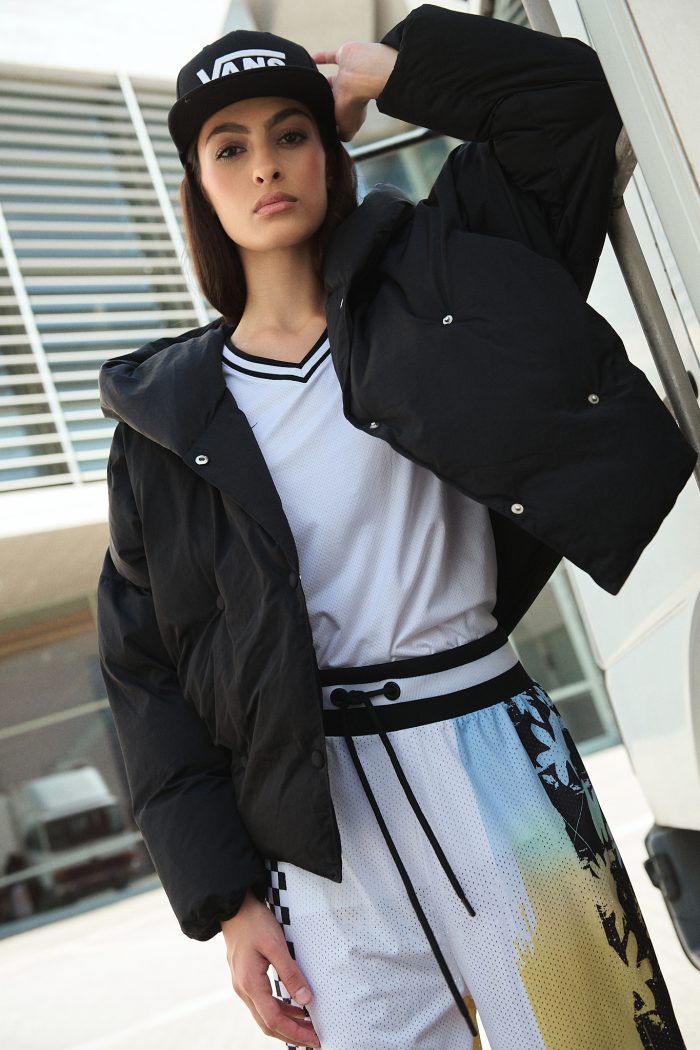 Μαύρο Κοντό Puffer Jacket “Urban”