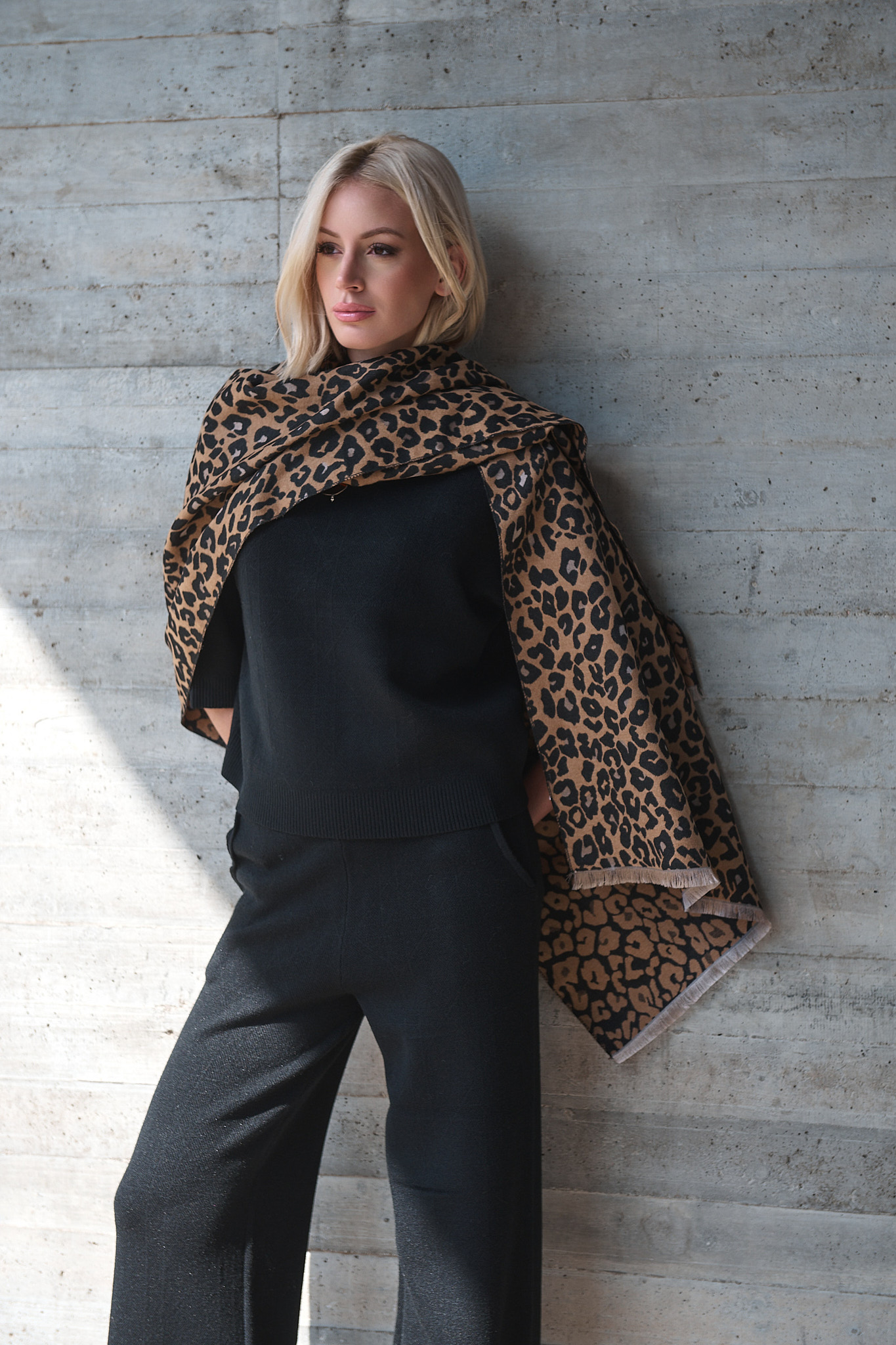Κασκόλ Animal Print σε Καφέ Τόνο “Zahara” Κασκόλ Animal Print σε Καφέ Τόνο “Zahara”