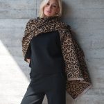 Κασκόλ Animal Print σε Καφέ Τόνο “Zahara”