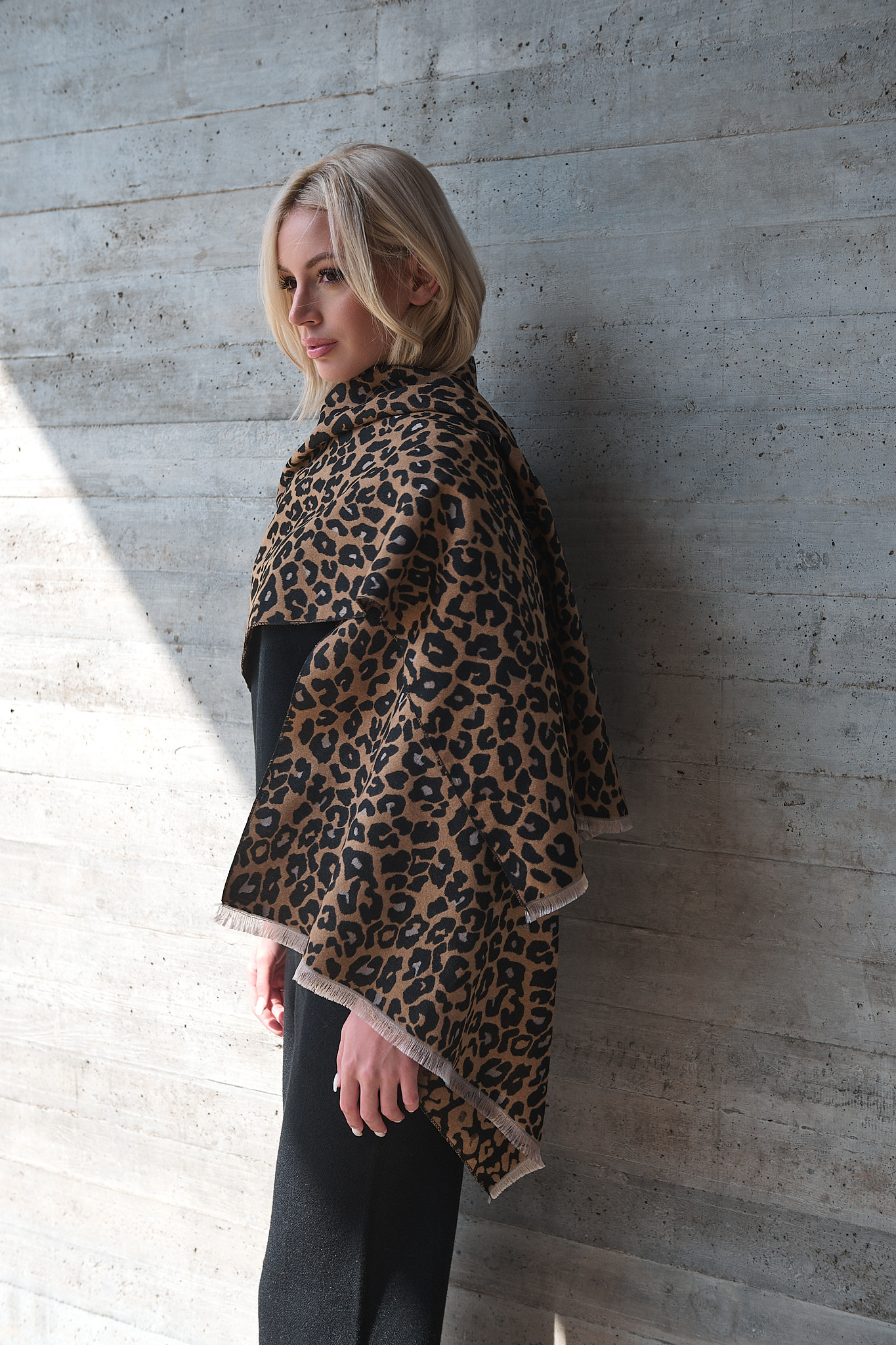 Κασκόλ Animal Print σε Καφέ Τόνο “Zahara” Κασκόλ Animal Print σε Καφέ Τόνο “Zahara”