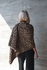 Κασκόλ Animal Print σε Καφέ Τόνο “Zahara”