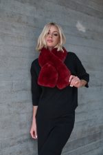 Γούνινο Γουνάκι Λαιμού Μπορντώ “Scarlet”