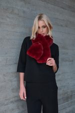 Γούνινο Γουνάκι Λαιμού Μπορντώ “Scarlet”