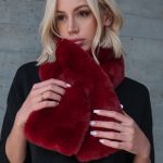 Γούνινο Γουνάκι Λαιμού Μπορντώ “Scarlet”