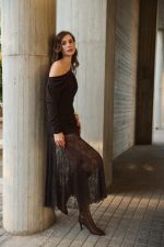 Φούστα Δαντελένια Σοκολατί “Orchidea”