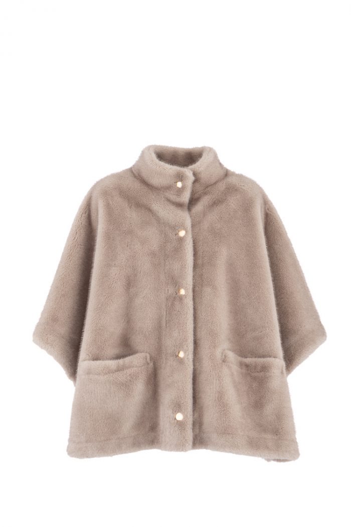 Κάπα Faux Fur Μπεζ “Dove”