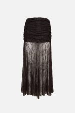 Φούστα Δαντελένια Σοκολατί “Orchidea”