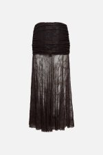 Φούστα Δαντελένια Σοκολατί “Orchidea”