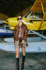Bomber Jacket Δερμάτινο Καφέ “Falcon”