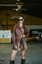 Bomber Jacket Δερμάτινο Καφέ “Falcon”