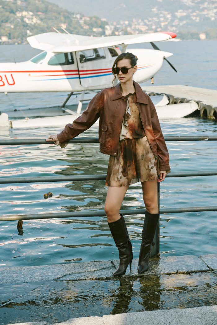 Bomber Jacket Δερμάτινο Καφέ “Falcon”