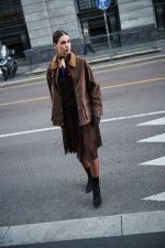 Τζάκετ Καφέ Καπαρντίνα Με Κοτλέ Γιακά “Sparrow”