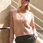 Πλεκτή Ροζ Ζακέτα “Blush”