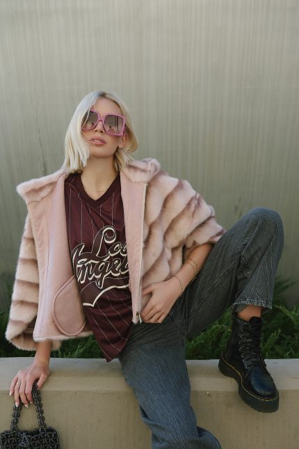 Κάπα Faux Fur Με Κουκούλα “Rosella”
