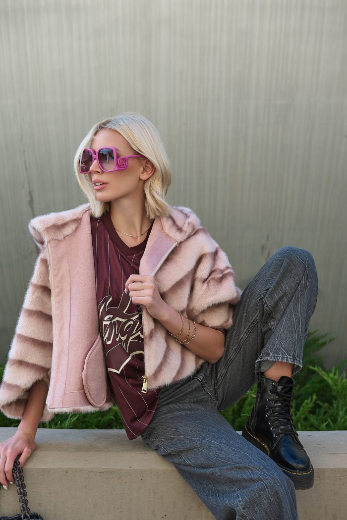 Κάπα Faux Fur Με Κουκούλα “Rosella”
