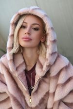 Κάπα Faux Fur Με Κουκούλα “Rosella”
