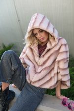 Κάπα Faux Fur Με Κουκούλα “Rosella”