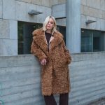 Μακρύ Γούνινο Παλτό Καφέ “Maranta”