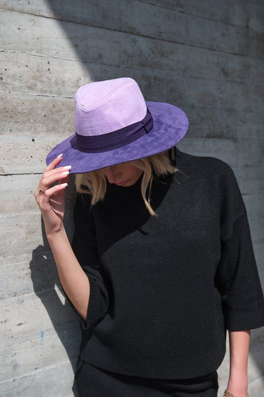 Καπέλο Δίχρωμο Λιλά/Μωβ “Violetta”