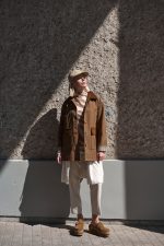 Καμπαρντίνα Καμηλό Με Καρό Λεπτομέρειες “Wren”