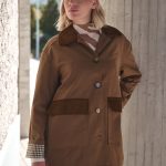 Καμπαρντίνα Καμηλό Με Καρό Λεπτομέρειες “Wren”