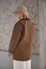 Καμπαρντίνα Καμηλό Με Καρό Λεπτομέρειες “Wren”