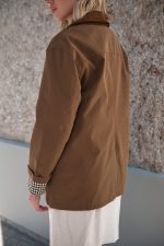 Καμπαρντίνα Καμηλό Με Καρό Λεπτομέρειες “Wren”
