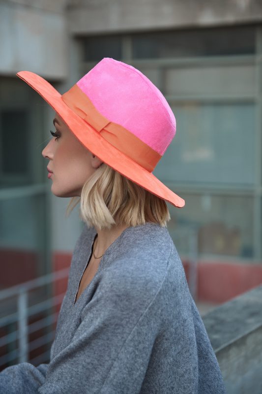 Καπέλο Δίχρωμο Ροζ/Κοραλί “Flamingo”