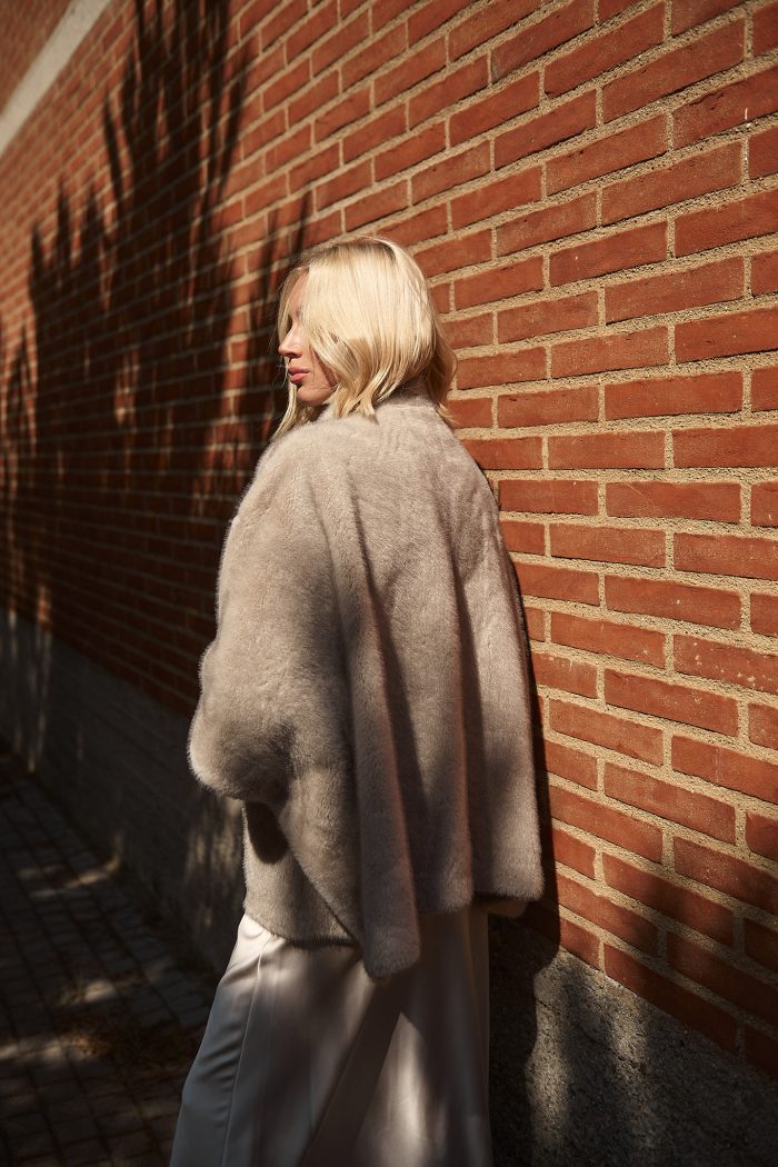 Κάπα Faux Fur Μπεζ “Dove”
