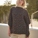 Πλεκτό Poncho Λεοπάρ “Lynx”