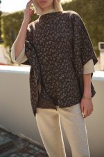 Πλεκτό poncho εοπάρ “Lynx”