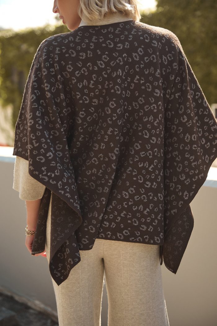 Πλεκτό poncho εοπάρ “Lynx”