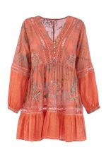 Φόρεμα Boho Κοραλλί “Azalea”